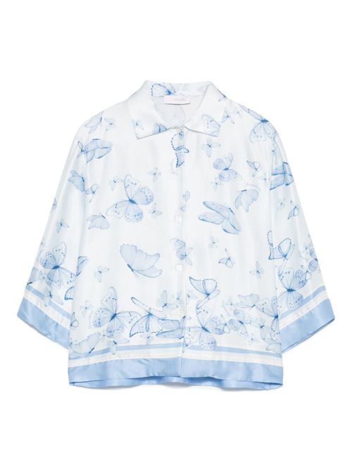 Butterfly-print shirt - Blue