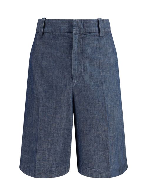 Cotton Bermuda Shorts — Indigo