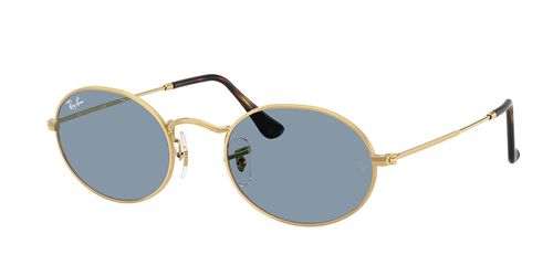 Ray-Ban RB3547 Oval 001/56 Men's Sunglasses Gold Size 51