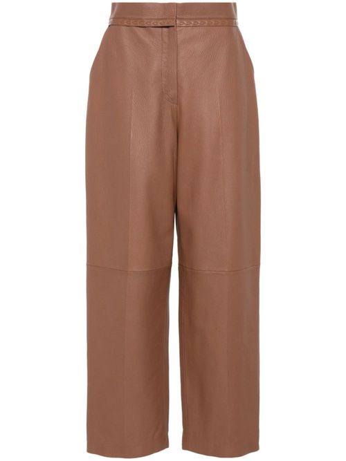 Brown Classic Straight Fit Pants