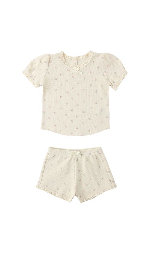 QUINCY MAE ENSEMBLE SHORT ET TOP RUBY en Yellow. 12-18M. Also -24M
