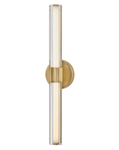 Lacquered Brass LED Vanity from the Georgette Collection