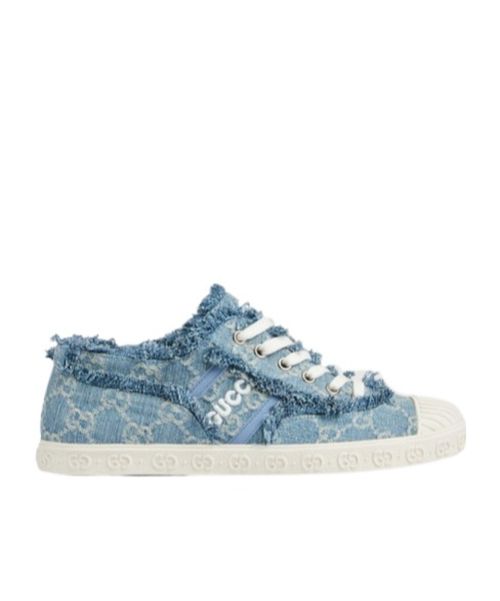 GG-jacquard denim sneakers