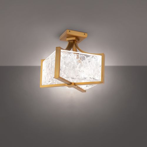 Aged Brass LED Flush Mount from the Emblem Collection