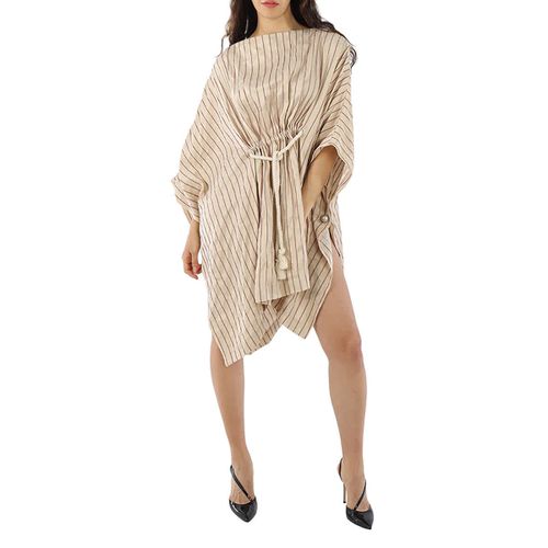 Ladies Striped Linen Boatneck Tunic Dress