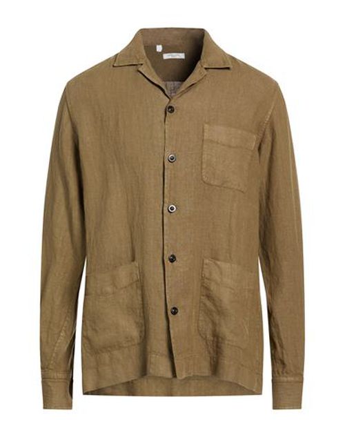 Man Shirt Khaki Size M Linen