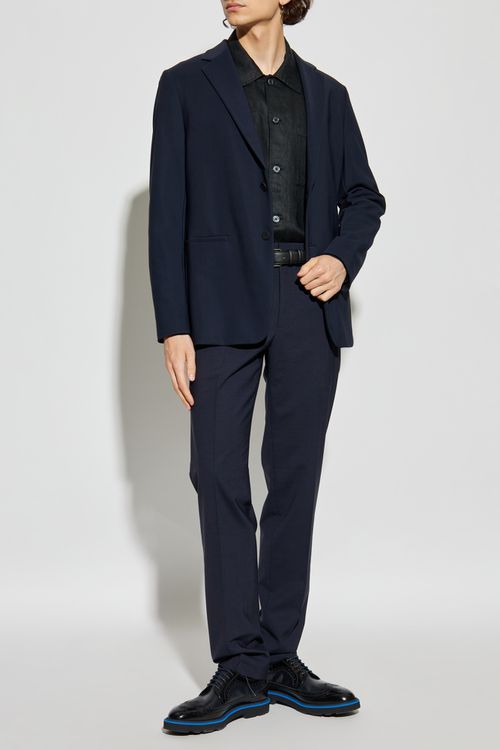 Linen Shirt With Pocket, Men's, Black