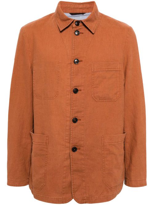 Minori linen shirt jacket - Orange