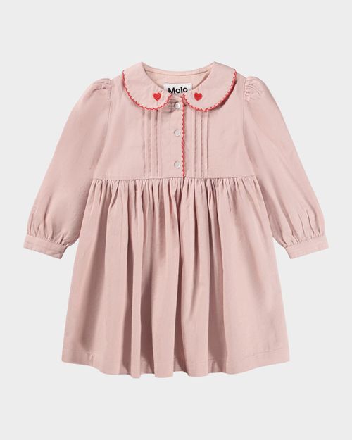 Girl & apos;s Charlette Long-Sleeve Embroidered Cotton Dress
