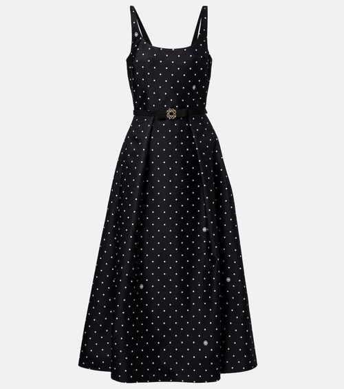 Polka-dot midi dress
