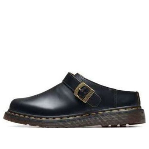 Dr.Martens Isham Vintage Smooth Leather Slingback Mules 'Black'