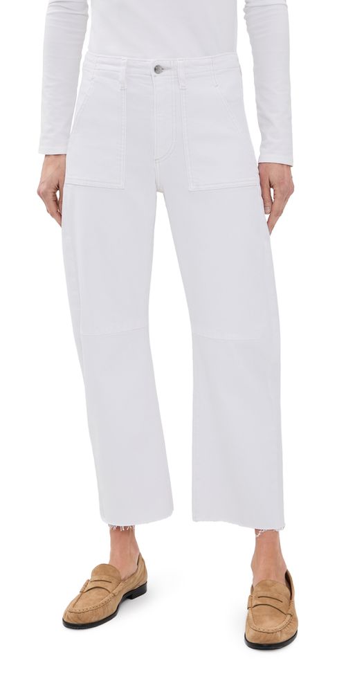 Petite Utility Jeans White