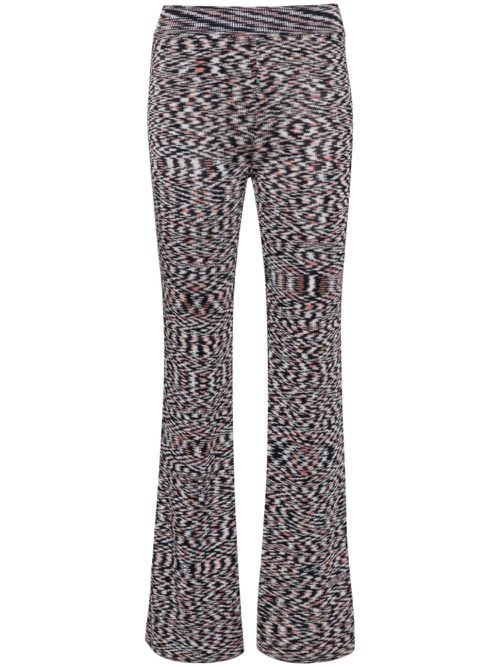 High-waist flared trousers - Blue