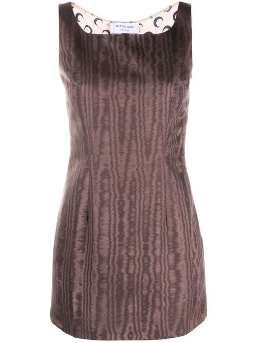 Crescent-Moon panelled minidress - Brown