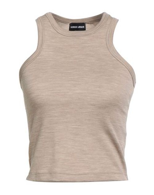 Woman Tank top Sand Size 2 Virgin Wool, Polyamide, Elastane