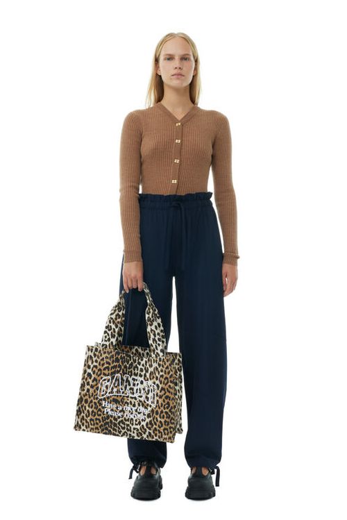 Leopard Large Canvas Tote Bag