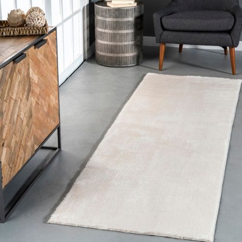 NuLOOM Loni Solid Machine Washable Shag Area Rug, White