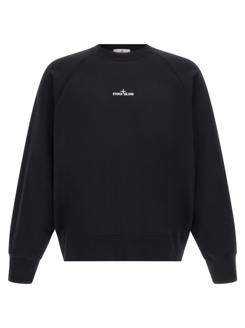 Logo-Embroidered Cotton Sweatshirt — Black