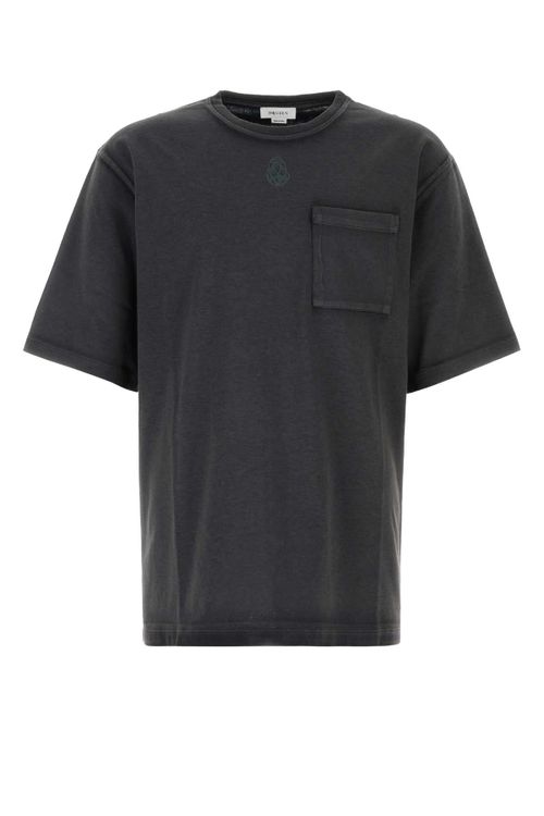Chest-Pocket Cotton T-Shirt — Black