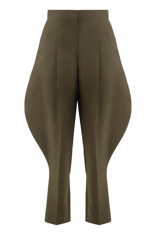 Wool and Mohair High-Waisted Palazzo Trousers