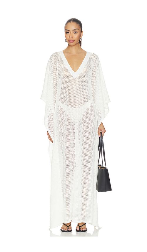 Ripley Rader Fishnet Caftan in Ivory. - M also in