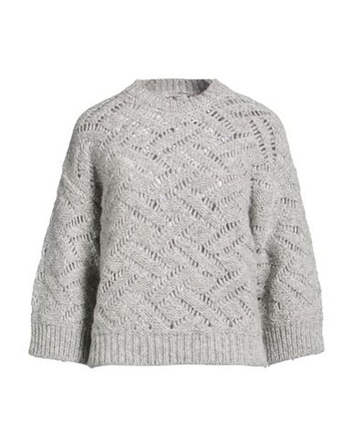 Woman Sweater Light grey Size 2 Alpaca wool, Virgin Wool, Polyamide, Viscose, Metallic fiber