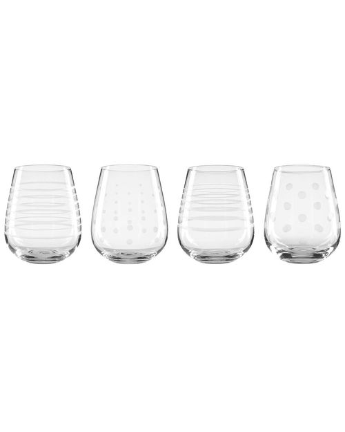 Set Of 4 Mingle Stemless Wine Glasses