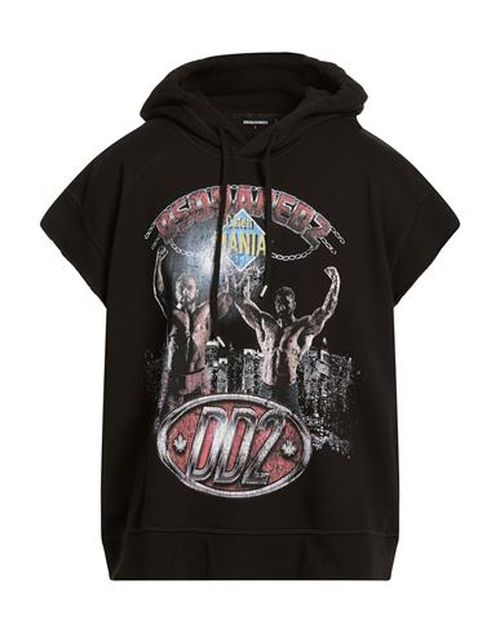 Man Sweatshirt Black Size L Cotton