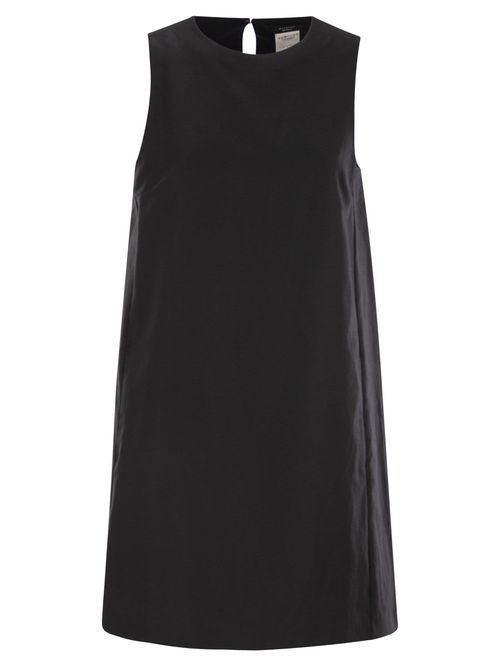 Weekend Maxmara Racer - Short Cotton And Linen Dre