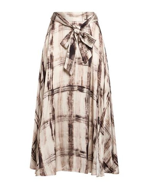 Woman Midi skirt Taupe Size 2 Viscose