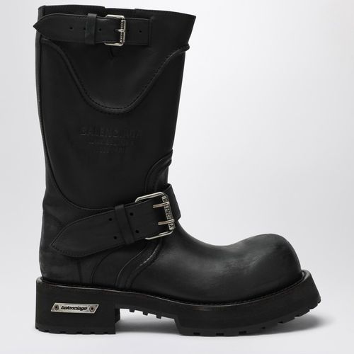 Venom black calfskin boots