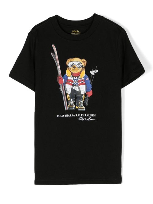 Polo Bear-print short-sleeve T-shirt - Black