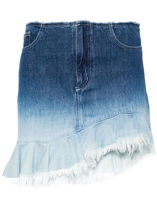Ombré mini denim skirt - Blue