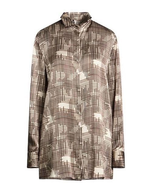 Woman Shirt Beige Size 16 Silk