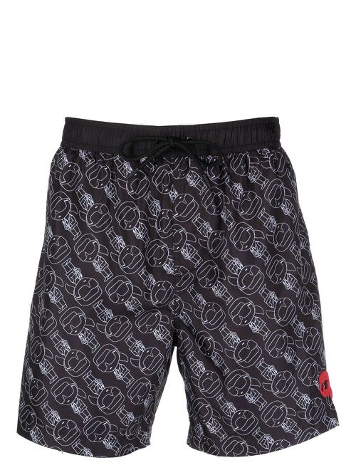 Ikonik 2.0 logo-print swim shorts - Black