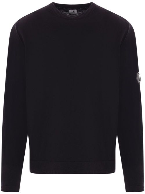 Lens-detail sweater - Black