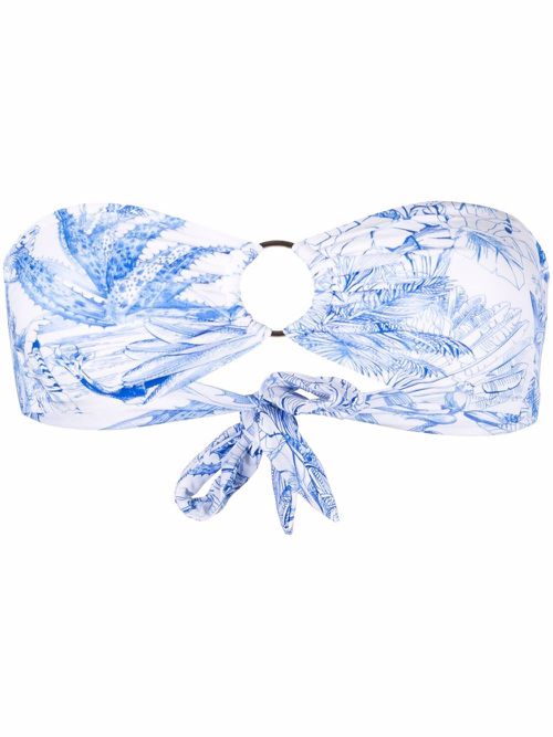 Ancona bandeau bikini top - Blue