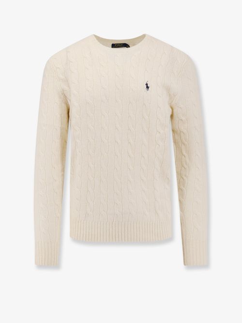 Cable-Knit Wool-Cashmere Sweater — White