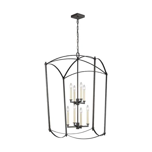 Visual Comfort Studio Thayer 8-Light Foyer Light in Smith Steel by Sean Lavin