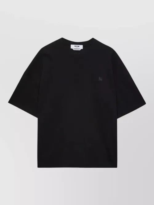 MSGM - short sleeves crew neck cotton jersey t-shirt