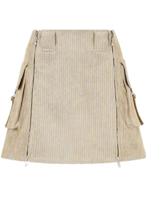 Corduroy mini-skirt - Neutrals