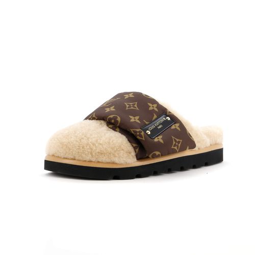 Women's Pillow Comfort Mules Nylon with Shearling