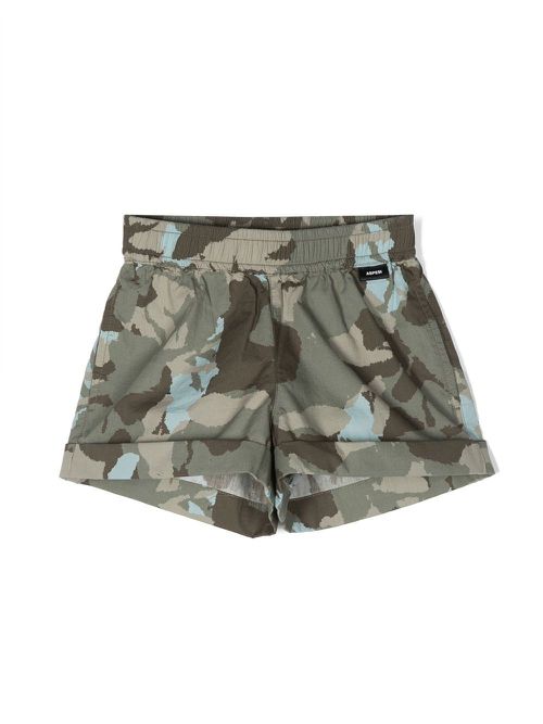 Camouflage-print shorts - Green