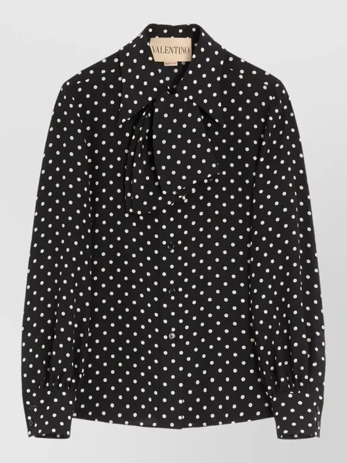 Valentino Garavani - shirt plusdepois print bow neck scarf