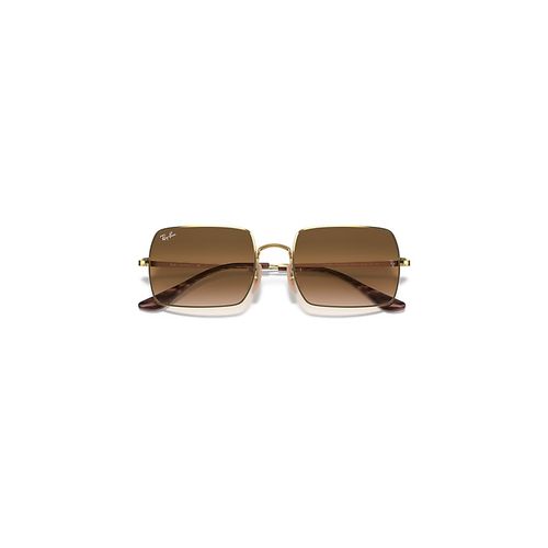 Ray-Ban Rectangle 1969 Sunglasses Arista Gold Frame Brown Lenses 54-19