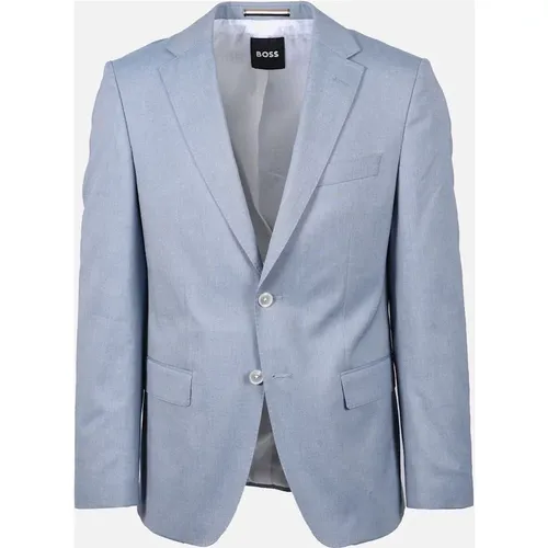 Men's Boss H-hutson-251 Jacket Light Pastel Blue - Size: 40