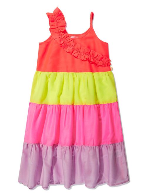 Ruffled tiered dress - Pink