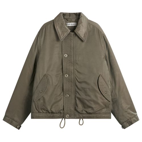 Men's Twill Auto Jacket in Taupe Smoke