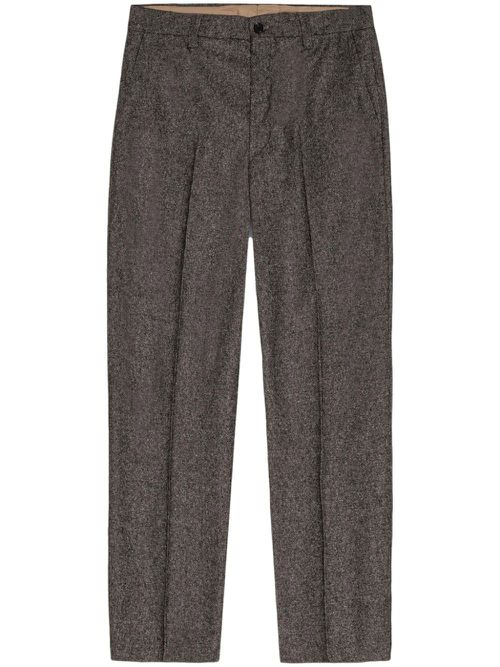 Mid-rise tailored trousers - Brown