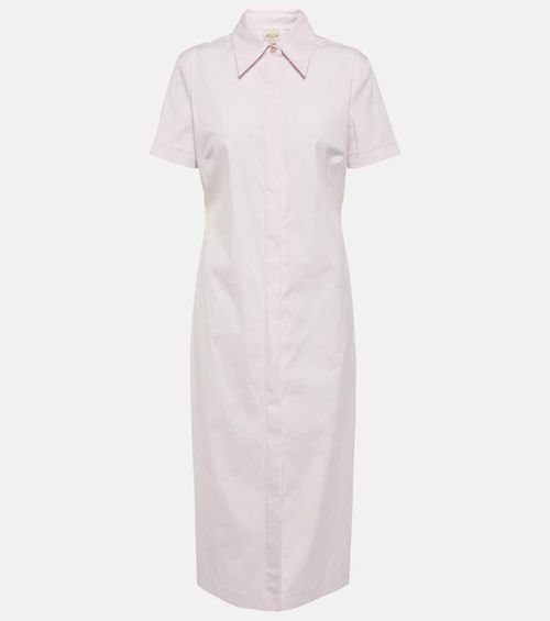 Cotton-blend shirt dress